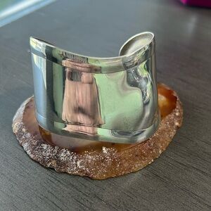 Sterling Silver Modernist Cuff Bracelet 39 Grams